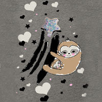 Mi Amore Gigi Sloth Interchangeable Star Pajama Set