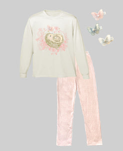 Mi Amore Gigi Hedgehog Interchangeable Butterfly Pajama Set