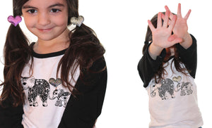 Mi Amore Gigi Elephant Graphic Interchangeable Glitter Heart Top