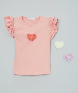 Mi Amore Gigi Heart Ruffled Top